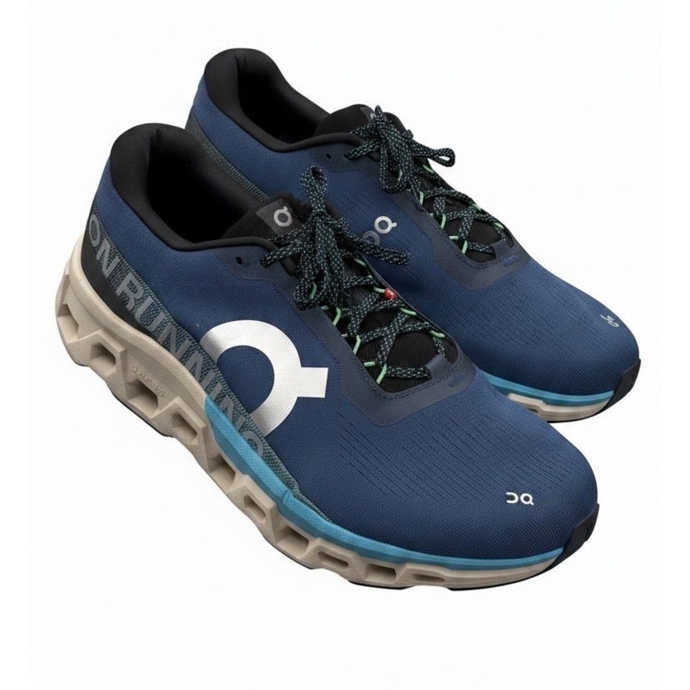 On Running Cloudmonster Blue Black Running Shoes Men's US 12.5 EU 47.5
